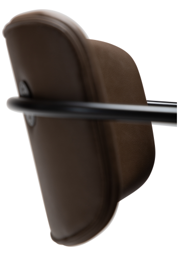 DAN-FORM ZED Stol Major brunt imiteret lder m. sorte ben