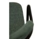 DAN-FORM Zed spisebordsstol, m. armln - grn stof og sort metal