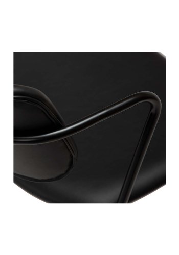 DAN-FORM Zed spisebordsstol, m. armln - sort kunstlder og sort metal