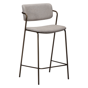 DAN-FORM ZED Bordskammel Cashmere bouclé stof m. antikke messing ben