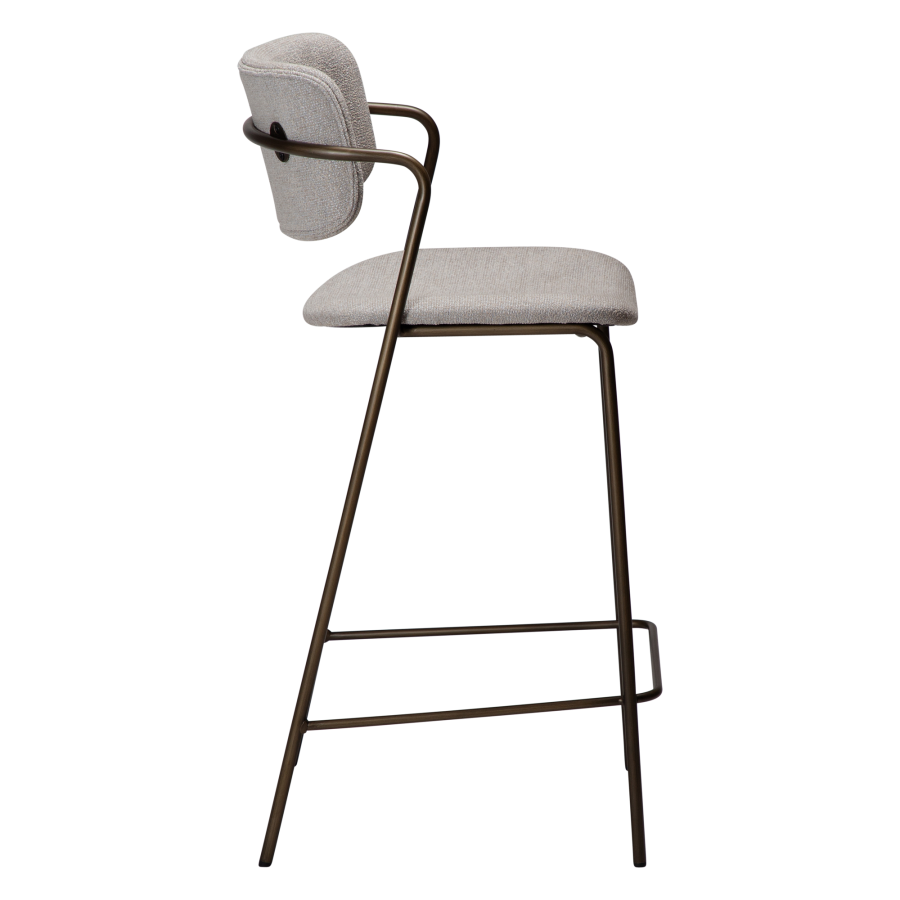 DAN-FORM ZED Bordskammel Cashmere bouclé stof m. antikke messing ben