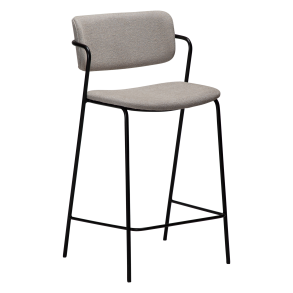 DAN-FORM ZED Bordskammel Cashmere bouclé stof m. sorte metal ben