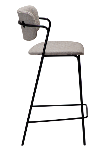 DAN-FORM ZED Bordskammel Cashmere bouclé stof m. sorte metal ben