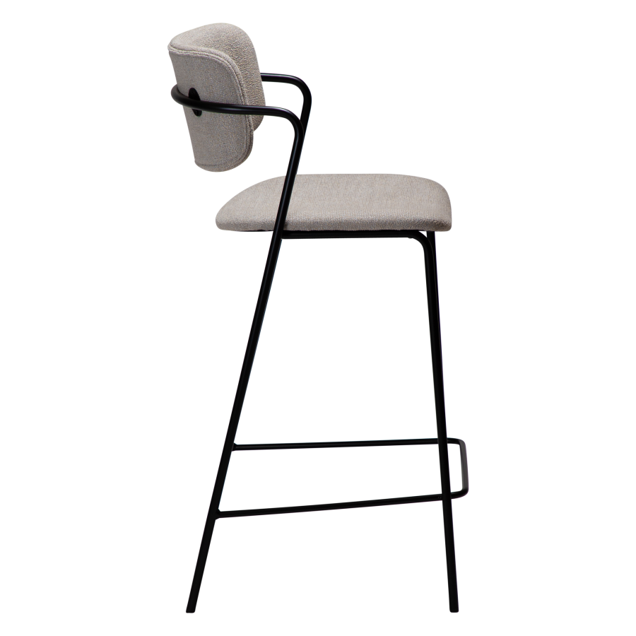 DAN-FORM ZED Bordskammel Cashmere bouclé stof m. sorte metal ben