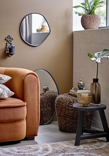 CREATIVE COLLECTION Faun Spejl, Sort, Jern