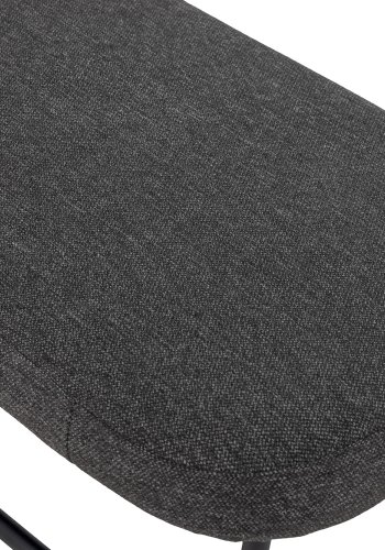 BLOOMINGVILLE Farell bnk, rektangulr - gr polyester og sort metal (140x45,5)