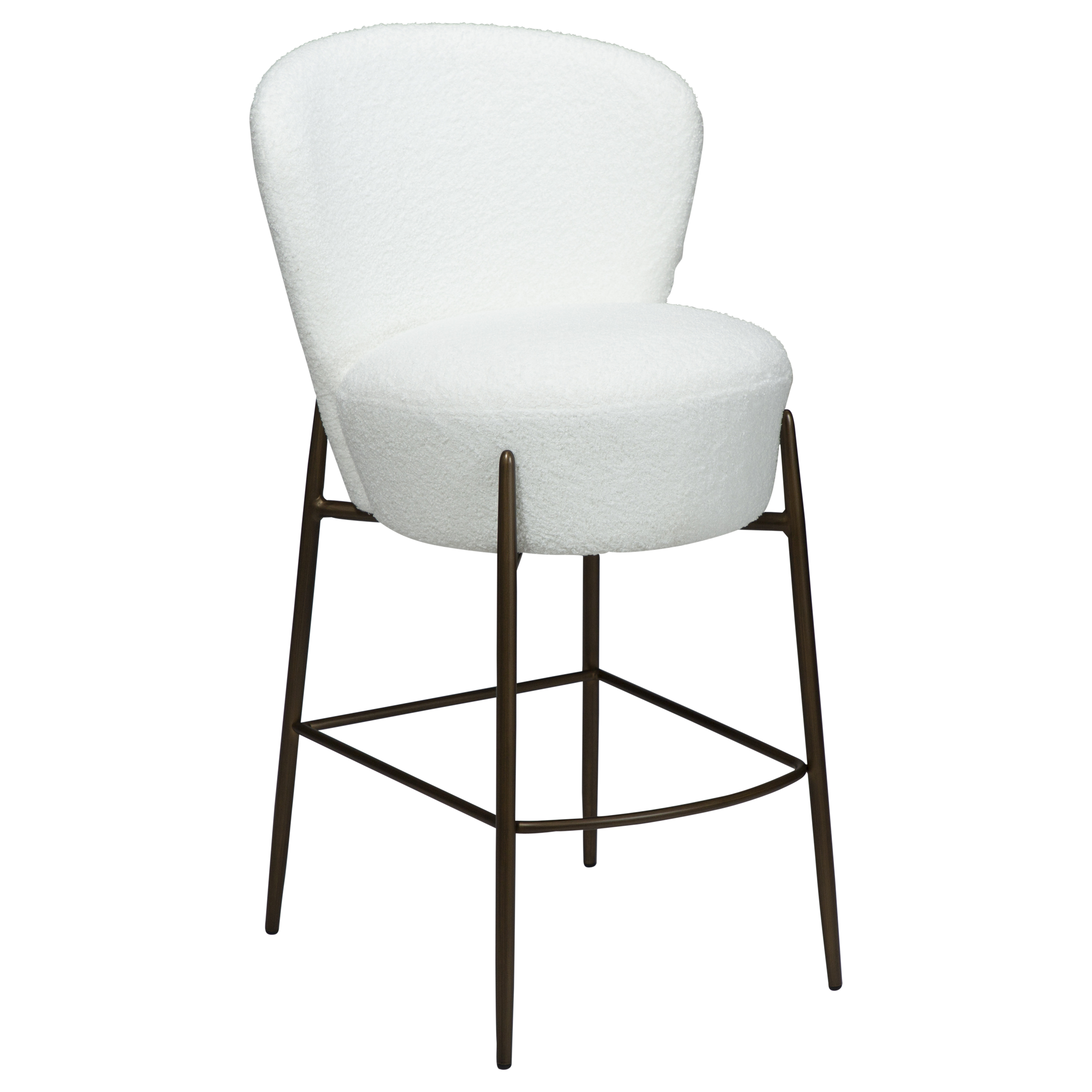 DAN-FORM ORBIT Bordskammel Snow RPES bouclé m. antikke messing ben ...